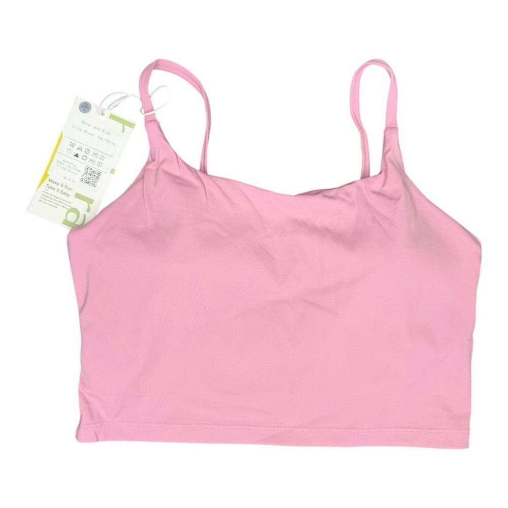 NEW Halara Girls Seamless Strappy Tank Top/Crop Top Pink XXL 15-16